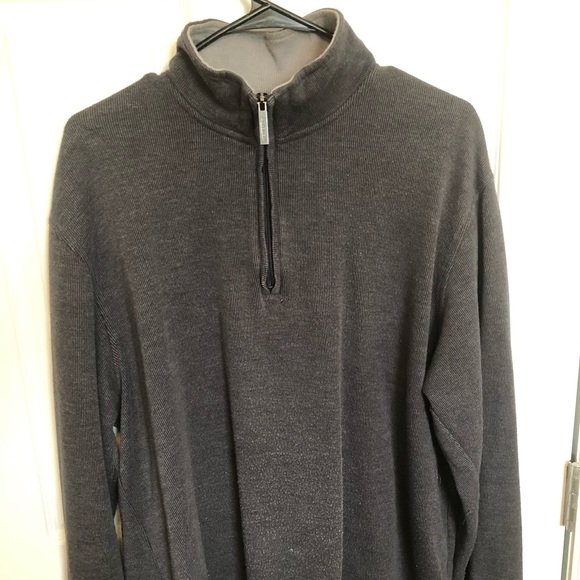 Gray 1/4 Zip pullover sweater - Picture 1 of 3